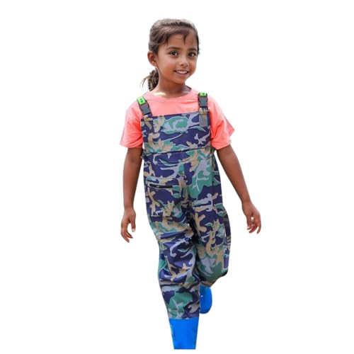 Wathose für Jungen und Mädchen - Wathose für Kinder, wasserdichte Regenhose mit Stiefeln,Junior Hosenträger Matschhose Regenstiefel,rutschfeste Sohle Gummistiefel für Jugendliche für 2-15 Jahre Wathose für Jungen und Mädchen - Wathose für Kinder, wasserdichte Regenhose mit Stiefeln,Junior Hosenträger Matschhose Regenstiefel,rutschfeste Sohle Gummistiefel für Jugendliche für 2-15 Jahre von DRALOFAO