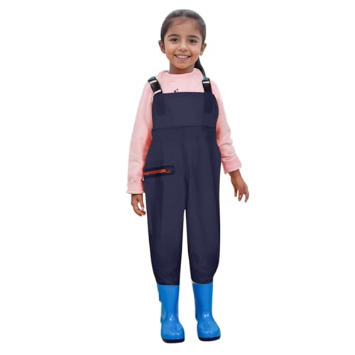 Wathose für Jungen und Mädchen - Wathose für Kinder, wasserdichte Regenhose mit Stiefeln,Junior Hosenträger Matschhose Regenstiefel,rutschfeste Sohle Gummistiefel für Jugendliche für 2-15 Jahre Wathose für Jungen und Mädchen - Wathose für Kinder, wasserdichte Regenhose mit Stiefeln,Junior Hosenträger Matschhose Regenstiefel,rutschfeste Sohle Gummistiefel für Jugendliche für 2-15 Jahre von DRALOFAO