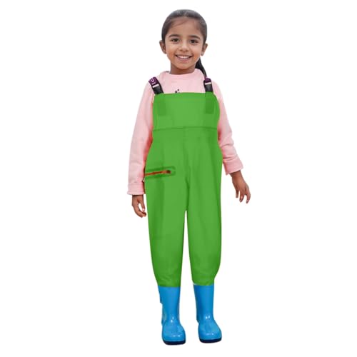 Wathose für Jungen und Mädchen - Wathose für Kinder, wasserdichte Regenhose mit Stiefeln,Junior Hosenträger Matschhose Regenstiefel,rutschfeste Sohle Gummistiefel für Jugendliche für 2-15 Jahre Wathose für Jungen und Mädchen - Wathose für Kinder, wasserdichte Regenhose mit Stiefeln,Junior Hosenträger Matschhose Regenstiefel,rutschfeste Sohle Gummistiefel für Jugendliche für 2-15 Jahre von DRALOFAO
