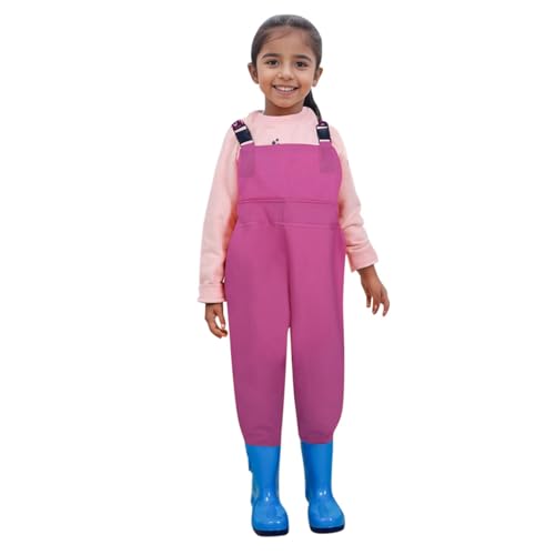 Wathose für Jungen und Mädchen - Wathose für Kinder, wasserdichte Regenhose mit Stiefeln,Junior Hosenträger Matschhose Regenstiefel,rutschfeste Sohle Gummistiefel für Jugendliche für 2-15 Jahre Wathose für Jungen und Mädchen - Wathose für Kinder, wasserdichte Regenhose mit Stiefeln,Junior Hosenträger Matschhose Regenstiefel,rutschfeste Sohle Gummistiefel für Jugendliche für 2-15 Jahre von DRALOFAO
