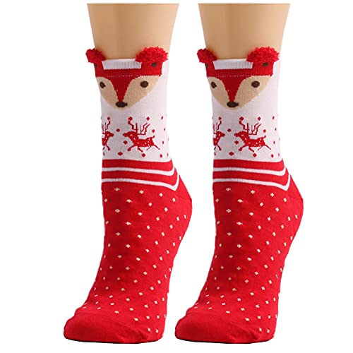 Weihnachtssocken, Weihnachtssocken Damen Winter Niedliche Christmas Socks - Socken Weihnachten Lustig Fuzzy Warme Flauschige Plüsch Weihnachtsstrümpfe Cozy Wintersocken von DRALOFAO