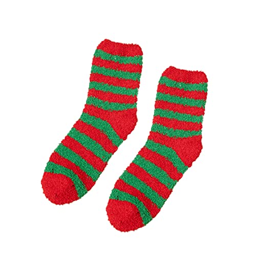 Weihnachtssocken Unisex, Kuschelsocken Weihnachten Damen Lustig Niedliche Weihnachtssocken - Schlafsocken Winter Weihnachtsstrümpfe Cozy Flauschige Wintersocken Fuzzy Socks Warme Plüsch Socken von DRALOFAO