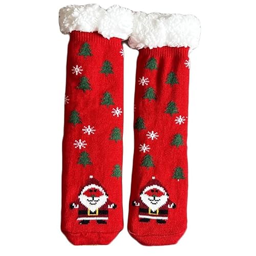 Weihnachtssocken Unisex, Weihnachtssocken Unisex Damen Cozy Lustig Christmas Socks - Kuschelsocken Warme Wintersocken Flauschige Niedliche Plüsch Socken Kuschel Winter Weihnachtsstrümpfe von DRALOFAO