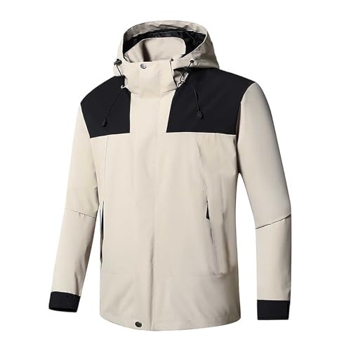 Windjacke Herren, Softshelljacke Herren Winddicht Winterjacke - Funktionsjacke Sportlich Herrenjacke Atmungsaktiv Leichte Übergangsjacke Warm Langarm Jacke Mit Kapuze von DRALOFAO