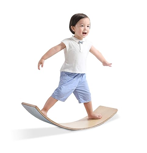 DREAMADE Balancierbrett mit Filz, Multifunktionales Balanceboard aus Holz, Wackelbrett für Kinder und Erwachsene, Wobbelboard für Zuhause und Kindergarten, 90 x 30 cm, Natur DREAMADE Balancierbrett mit Filz, Multifunktionales Balanceboard aus Holz, Wackelbrett für Kinder und Erwachsene, Wobbelboard für Zuhause und Kindergarten, 90 x 30 cm, Natur von DREAMADE