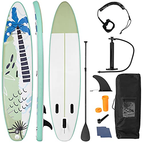 DREAMADE Stand Up Paddle Board, SUP Board mit Teleskop-Paddel, aufblasbar, Paddling Board mit komplettem Zubehör, bis zu 120 kg belastbar, Surfboard (320x76x15 cm, Muster 5) von DREAMADE