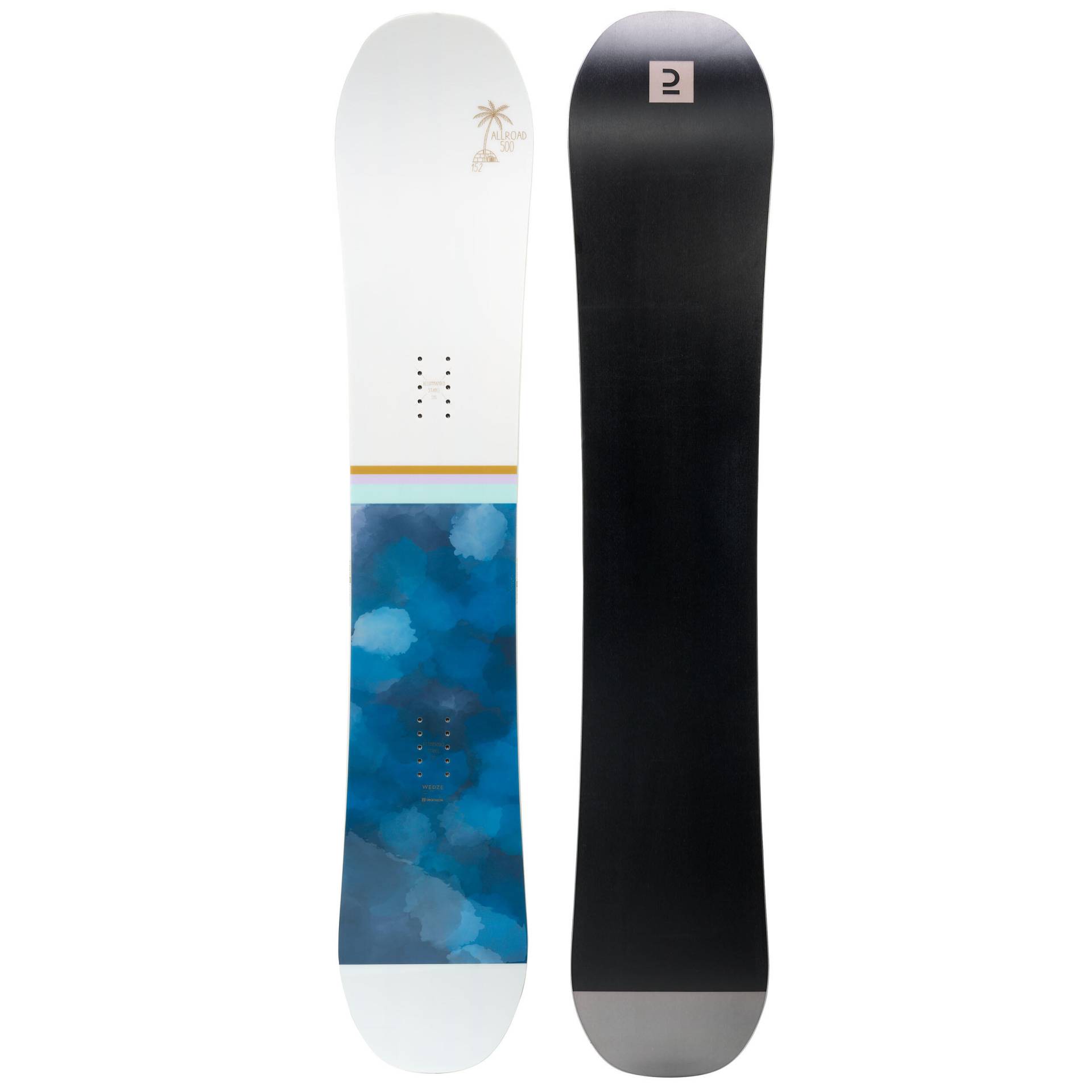 Snowboard Damen Piste/Freeride - Allroad 500 weiss/blau von DREAMSCAPE