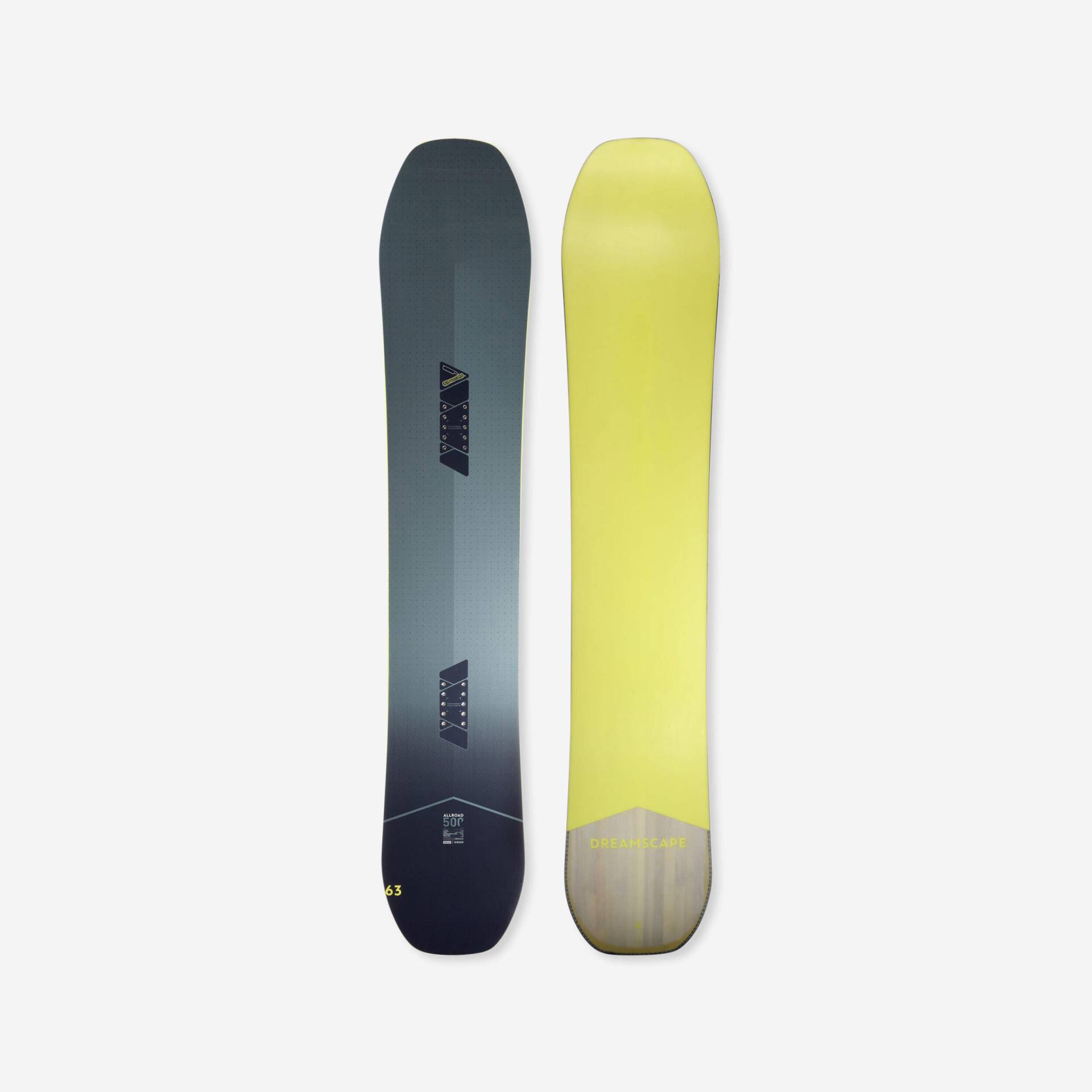 Snowboard Herren Allmountain Freeride - All Road 500 grau von DREAMSCAPE