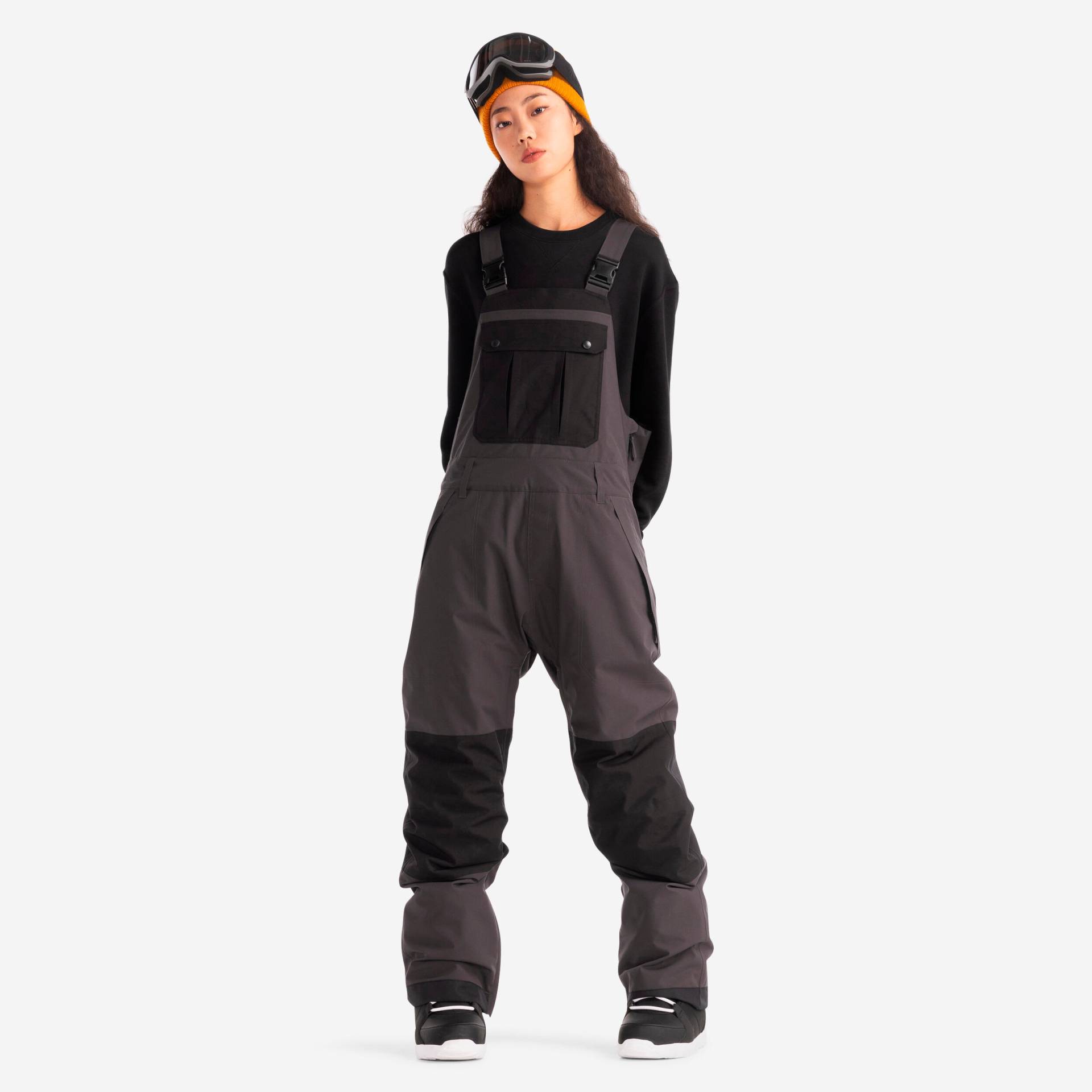 Snowboardhose Latzhose Erwachsene wasserdicht - 500 schwarz Snowboardhose Latzhose Erwachsene wasserdicht - 500 schwarz von DREAMSCAPE