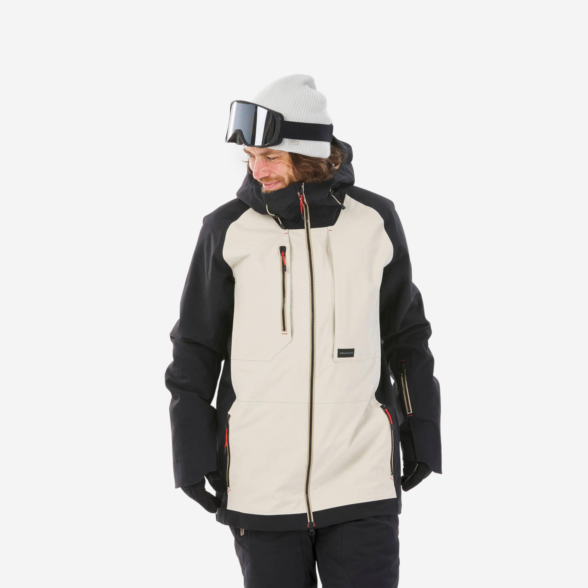 Snowboardjacke Herren Skijacke - SNB 900 UP ultrarobust beige von DREAMSCAPE