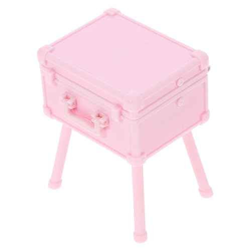 DRESSOOS 1 Satz Mini-Kosmetikkoffer Kosmetik für Mini- Kosmetikmodell für Puppenhaus Mini-Kosmetik-Dekor Zubehör für Babypuppen Mini-Hausversorgung Rollenspielmodell Abs Rosa von DRESSOOS