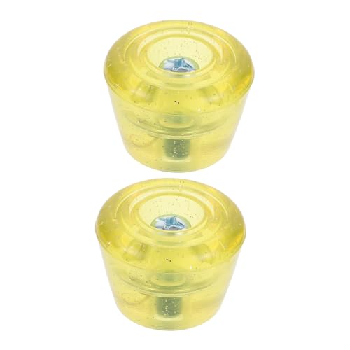 DRESSOOS 1 Satz Rollenbremskopf Schlittschuhe Bremsmatte Skate-zehenstopper Skates Bremskopf Professionelle Schlittschuhbremse Rollenstecker Schlittschuhe Bremsklotz Bremskissen Yellow Pu von DRESSOOS