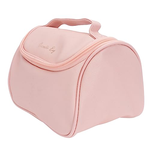 DRESSOOS 1 Stück Tragbare Einfarbige Kosmetiktasche Rosa Einfache Make Up Aufbewahrungstasche Für Damen Ideal Für Reisen Und Alltag Praktischer Organizer Für Kosmetik Und Zubehör von DRESSOOS