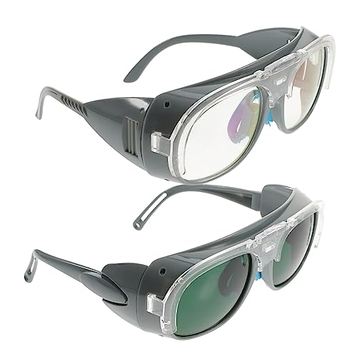 DRESSOOS 2St Schweißbrille Maske Schweißarbeitsbrillen Schweissbrillen wiederaufladbare Batterien schutzbrillen besenhalter Augenschutz beim Schweißen getönte Schutzbrille Plastik Black von DRESSOOS