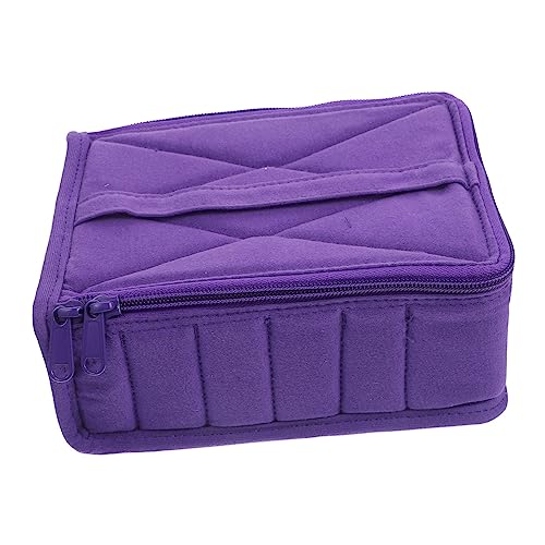 DRESSOOS Aufbewahrungsbeutel für ätherische Öle aufbewahrungsbeutel travel Nagellack Aufbewahrungstasche Aromatherapie-Aufbewahrungstasche Organizer-Tasche für ätherische Öle Violett von DRESSOOS