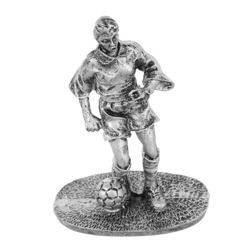 DRESSOOS Fußball-Erinnerungsstücke Spielerfigur Büro-Statue-Dekoration Spieler-Statue Dekorative Spielerskulptur Raumspielerstatue Heimstatuendekoration Dekor für Sandtisch Harz Dark Grey von DRESSOOS