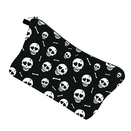 DRESSOOS Kosmetiktasche Für Reisen Mit Totenkopfmuster Tragbare Make Up Tasche Und Körperpflegetasche Für Damen Ideal Für Die Aufbewahrung Von Kosmetik Und Pflegeprodukten Leicht Und von DRESSOOS