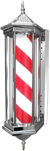 DRINGP Barber Pole Licht LED Barber Pole wasserdichte Barber Pole Barbers Pole Licht Friseursalon LED wasserdichte Zeichen Licht Außenwand Retro Licht Licht Box Outdoor Wand Dekor Lampe (3) von DRINGP