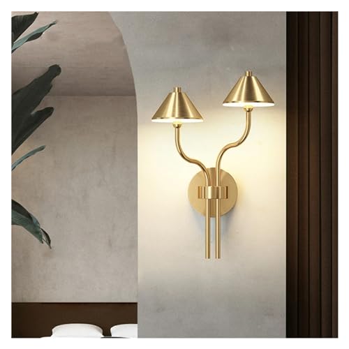 DRINGP Moderne Luxus-Gold-Wandlampe, Pilzschirm – Wandleuchte, Wohnzimmer, TV-Hintergrund, Wand, Schlafzimmer, Gang, Metall-Wandlampe, Hänge-Deckenleuchten von DRINGP