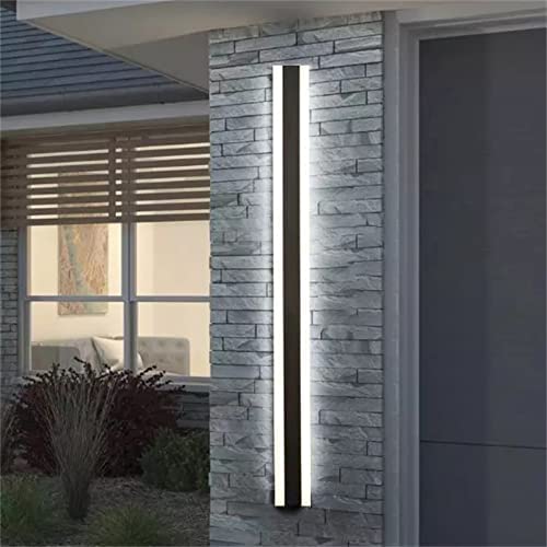 LED-Außenwandleuchten für den Garten, Innen-/Außenwandleuchte mit langen Streifen, schwarze Außenwandleuchte aus Aluminium, nach oben und unten, IP67 wasserdicht, moderne Terrasse, Hof, Badezimmer, von DRINGP