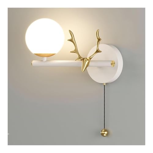 Wandlampe Moderne Art-Deco-Wandlampe aus Metall, kreative LED-Wandleuchte im Geweih-Stil für Schlafzimmer, Nachttisch, Wohnzimmer, Fernsehhintergrund und Hotel – Wandlampe für den Innenbereich – Das von DRINGP