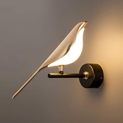 Wandleuchte, verstellbare nordische Wandleuchte, Vogel-LED-Wandleuchte, moderne Wandleuchte aus goldenem Metall, drehbare Schlafzimmer-Nachttischlampen, moderne Wohnzimmer-Nachttisch-Deko-Lampe, von DRINGP