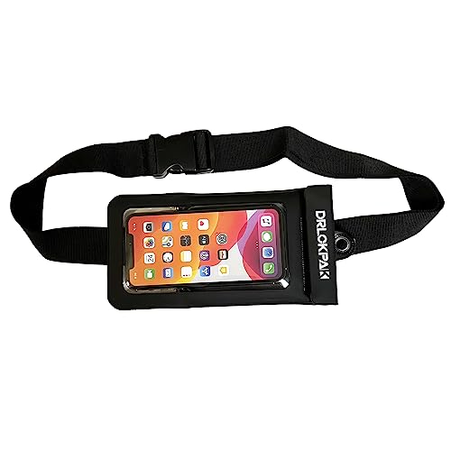 DRLOKPAK Wasserdichte Gürteltasche zum Surfen, Crossbody-Brusttasche, Bauchtasche, Schnorcheln, Schwimmen, Strand, schwimmende Handyhülle, Schwarz, Medium, Trockentasche DRLOKPAK Wasserdichte Gürteltasche zum Surfen, Crossbody-Brusttasche, Bauchtasche, Schnorcheln, Schwimmen, Strand, schwimmende Handyhülle, Schwarz, Medium, Trockentasche von DRLOKPAK