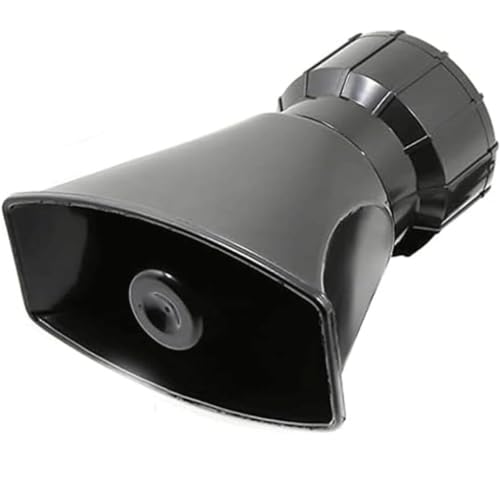 DRMEE Megaphon Megaphon Megaphone Auto-Notfallsirene, Autoalarmhorn, Lautsprechersystem, Bullhorn-Lautsprecher, Notfallverstärker, 60 W Megaphone Tröten Fußball von DRMEE