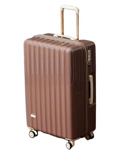 DRMEE Reisekoffer Damengepäck Mit Spinnerrädern, Leichter Rollender Kabinenkoffer Für Flugzeuge Suitcase Rollkoffer(Color:A,Size:28in) von DRMEE