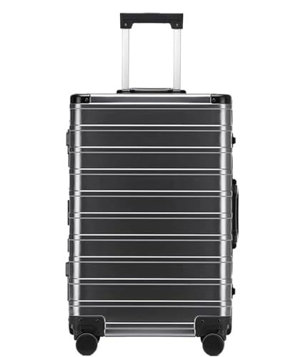 DRMEE Reisekoffer Klassischer Koffer Mit Aluminiumrahmen, TSA-Schloss, Ohne Reißverschluss Und Leisen Rollen Suitcase Rollkoffer(Color:D,Size:20") von DRMEE
