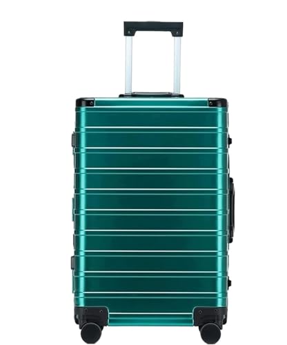 DRMEE Reisekoffer Klassischer Koffer Mit Aluminiumrahmen, TSA-Schloss, Ohne Reißverschluss Und Leisen Rollen Suitcase Rollkoffer(Color:E,Size:20") von DRMEE