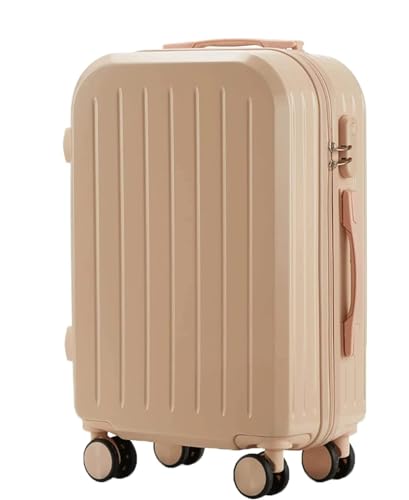 DRMEE Reisekoffer Koffer Mit Rollen, Leichtes Handgepäck, ABS-Handgepäckkoffer Mit Teleskopgriff Suitcase Rollkoffer(Color:E,Size:22 in) von DRMEE