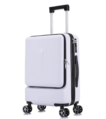 DRMEE Reisekoffer Vorne Öffnender Gepäckkoffer ABS+PC Spinner Trolley Mit Taschenfach Suitcase Rollkoffer(Color:D,Size:24in) von DRMEE