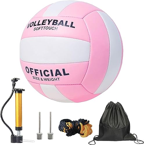 Volleyball Größe 5, PU Leder Weich Beachvolleyball, Wasserdichter Indoor- und Outdoor-Sport-Volleyball, Wettkampfvolleyball ist für Anfänger, Profisportler und Jugendliche Volleyball Größe 5, PU Leder Weich Beachvolleyball, Wasserdichter Indoor- und Outdoor-Sport-Volleyball, Wettkampfvolleyball ist für Anfänger, Profisportler und Jugendliche von DRSUMLF