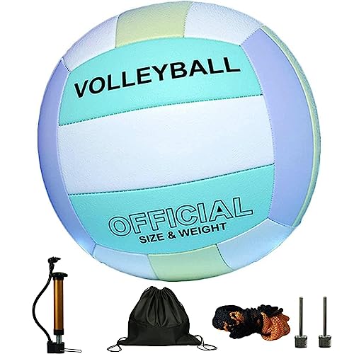 Volleyball Größe 5, PU Leder Weich Beachvolleyball, Wasserdichter Indoor- und Outdoor-Sport-Volleyball, Wettkampfvolleyball ist für Anfänger, Profisportler und Jugendliche Volleyball Größe 5, PU Leder Weich Beachvolleyball, Wasserdichter Indoor- und Outdoor-Sport-Volleyball, Wettkampfvolleyball ist für Anfänger, Profisportler und Jugendliche von DRSUMLF