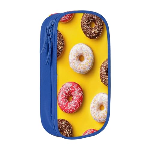 DRTGEDS Niedliches Federmäppchen mit Donut-Motiv, ästhetisches Stiftetui, farbiges Federmäppchen mit Reißverschluss, Kawaii-Schreibwaren-Aufbewahrung von DRTGEDS
