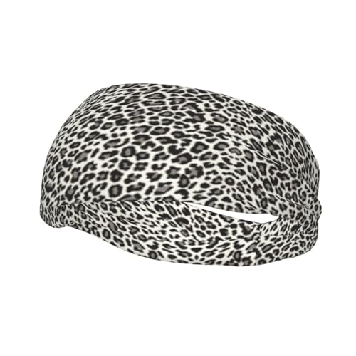 Schwarze Stirnbänder mit Leopardenmuster, Unisex, kurzes Haar, elastische Haarbänder für Damenhaar, rutschfest, Workout, Sport, Yoga, Stirnband von DRTGEDS