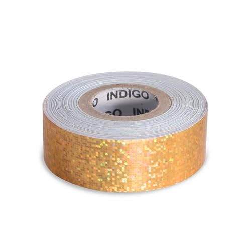 Folie für Reifen und Keulen für Rhythmische Sportgymnastik Indigo Crystal 14m*20mm (Gold) von DRUNA