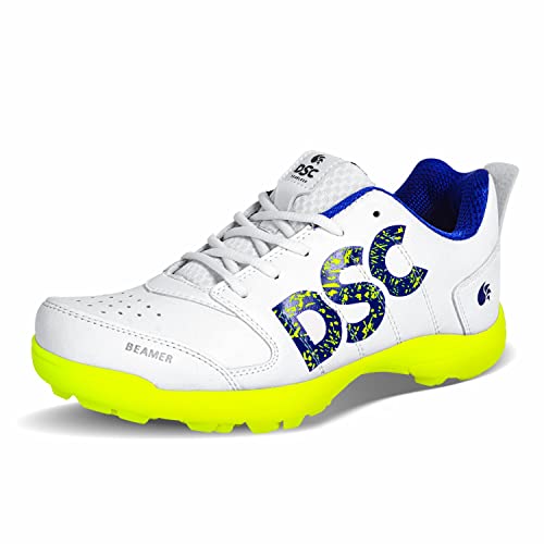 DSC Beamer Cricket Shoes | Grey/White | for Boys and Men | Light Weight | Durable | 9 UK, 10 US, 43 EU von DSC