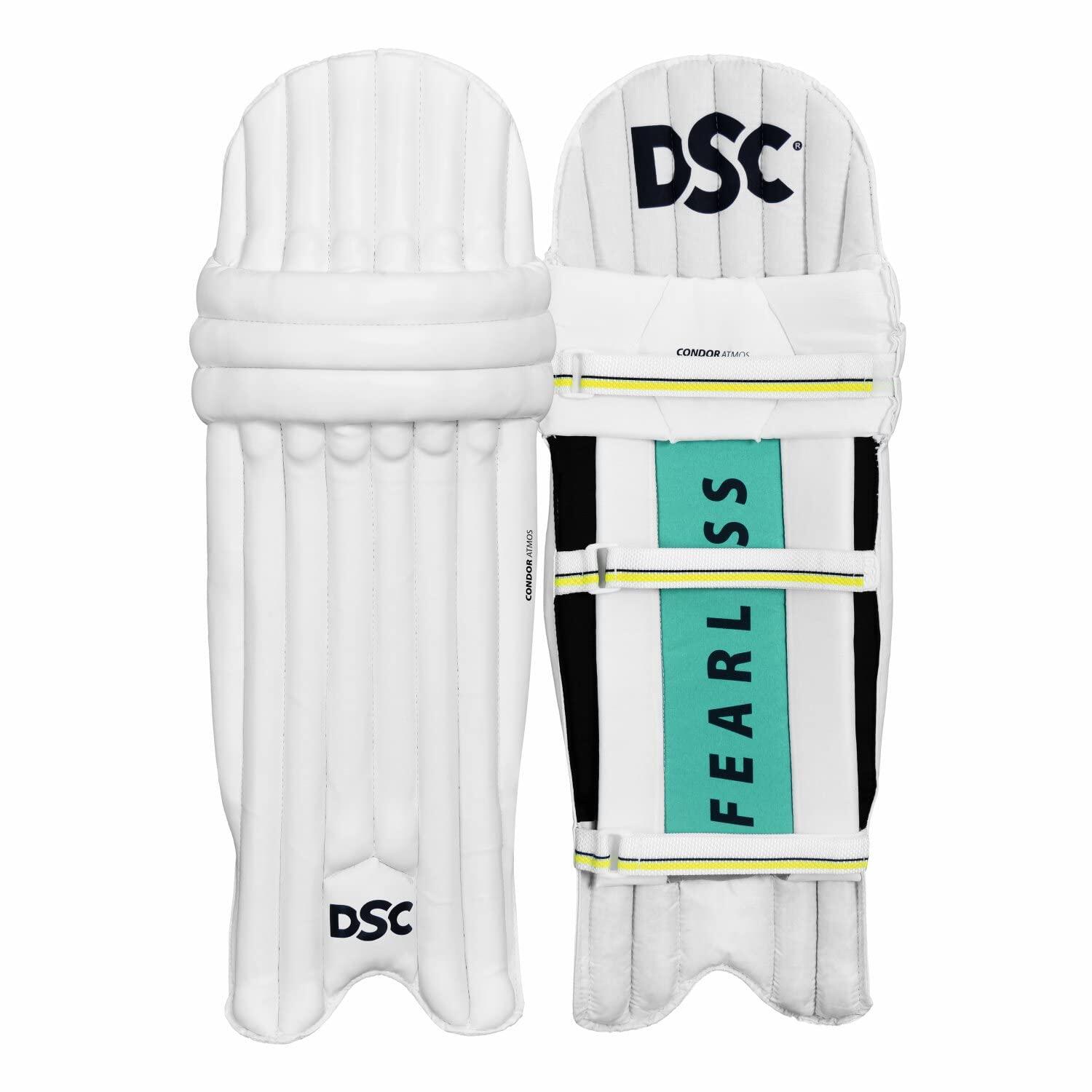 DSC Condor Atmos Cricket Batting Legguard | Farbe: Weiß. Rot | Größe: Jugend von DSC