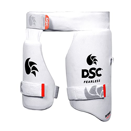 DSC Intense Attitude Cricket Inner Thigh Pad | Color: White | Size: Boy (Right Hand) | Superior Protection and Comfort for Cricket von DSC
