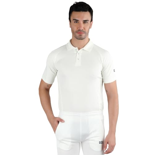 DSC Passion Cricket Halbarm T-Shirt für Herren, weiß, M von DSC