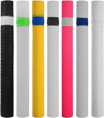 DSC Speed Mix Colored Cricket Bat Grip | Color: Multicolor | Pack of 3 | Material: Rubber | Better Shock Absorption | Enhanced Control | Simple Installation | Usage for All Players | Comfortable Fit von DSC
