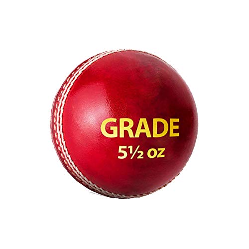 DSC Grade Leather Cricket Ball (Red, Club)| Water Proofed Leather Ball | Suitable for Practice Game | Tournament Game Cork DSC Grade Leather Cricket Ball (Red, Club)| Water Proofed Leather Ball | Suitable for Practice Game | Tournament Game Cork von DSC