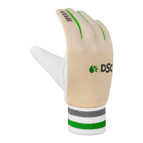 DSC 1501813 Speed Cricket Wicket Keeping Inner Gloves for Youth | Cotton Palm Gloves | Faster Sweat Absorbtion | Comfort Fit | Kit for Men and Boys | Multicolour von DSC