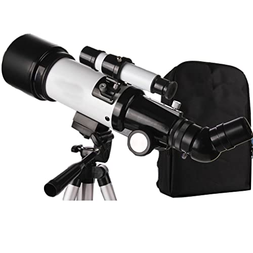 Astronomical Telescope Teleskop-Teleskop für Erwachsene, Astronomie-Anfänger, 50–100 mm Brennweite, Astronomie-Teleskope mit verstellbarem Stativ, bestes Astronomie-Geschenk (weiß mit Telefonhalter) von DSFEG