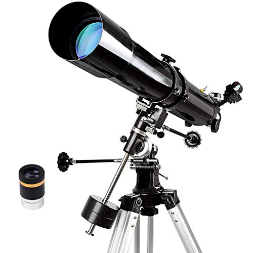 Astronomical Telescope Ultra HD, professionelles Teleskop für Astronomie-Anfänger und Erwachsene – 150-fach refraktives astronomisches Teleskop mit Stativ/Telefonadapter/Sucherfernrohr und Mondfilt. von DSFEG