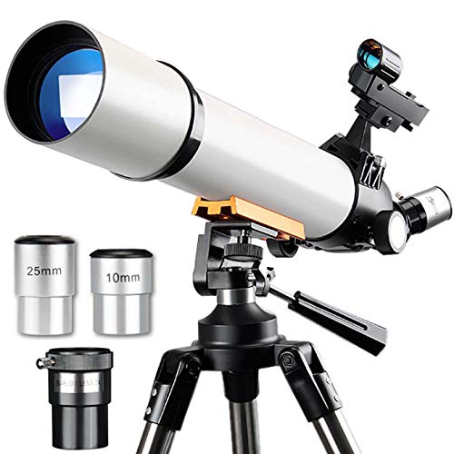 DSFEG Astronomical Telescope 70-mm-Apertur-Teleskope für Erwachsene, tragbares Refraktor-Teleskop, verstellbare tragbare Reise-Teleskope, Reise-Teleskop mit Tragetasche, Telefonadapter und kabelloser von DSFEG