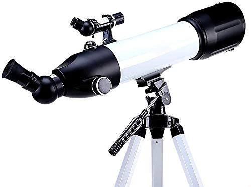 DSFEG Astronomical Telescope Astronomisches Teleskop, Teleskope für Anfänger, 80-mm-Astronomie-Refraktor-Teleskop für Erwachsene, mit verstellbarem Stativ, Okular K25/K9 mm Telescope von DSFEG