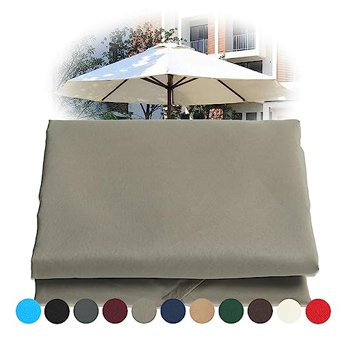 DSFEG Parasols Runder Sonnenschatten Parasol Ersatz -Regenschirmabdeckung für 300 cm/6 Arm 300 cm/8 Arm Parasol Ersatz -Regenschirm -Baldachin, Strand -Parasol -Ersatzstoff, 11 Farben zur Auswahl zur von DSFEG